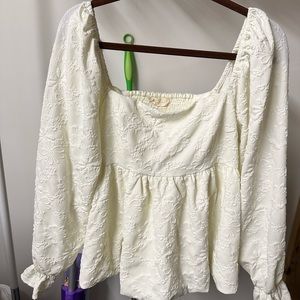 Altar’d State Kiara Top in Ivory, Large